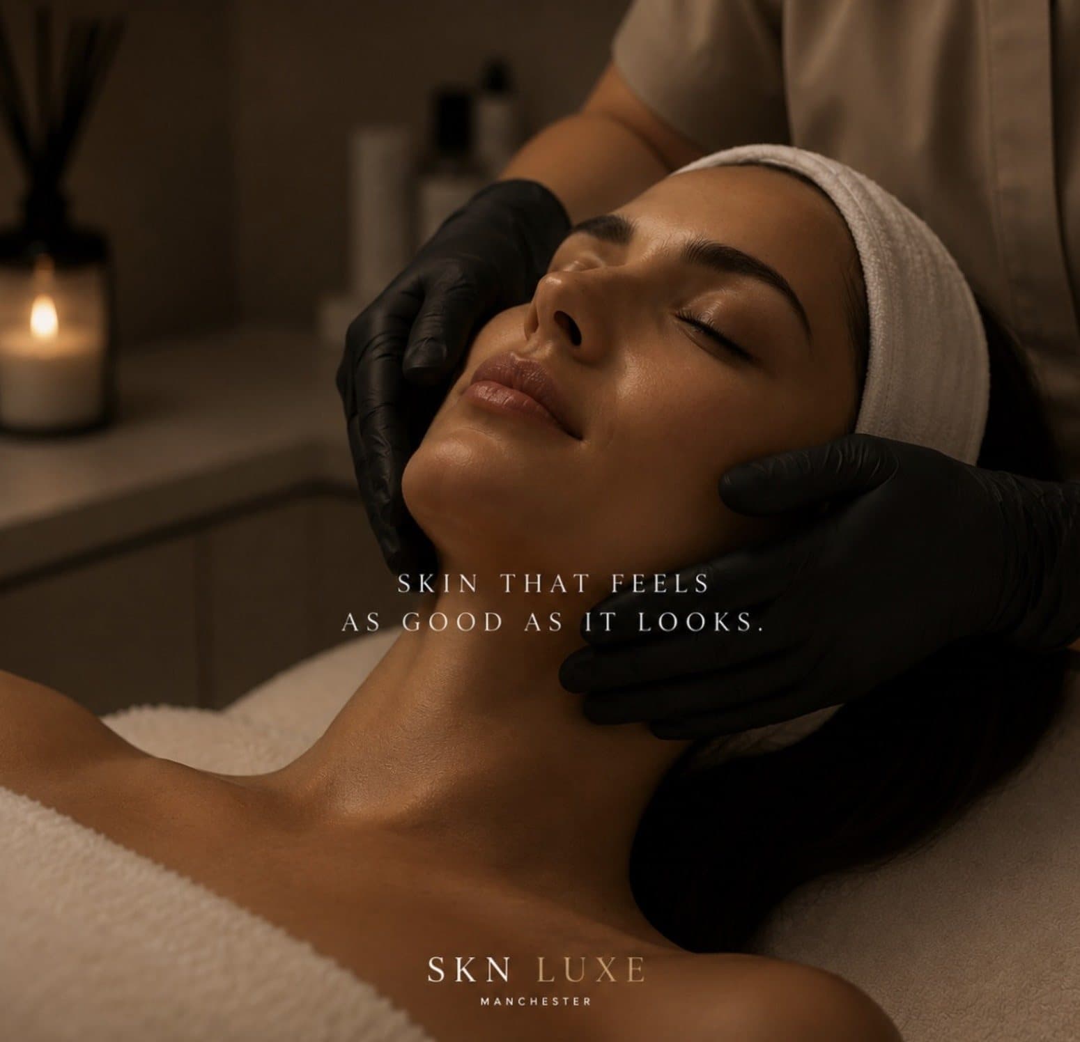 A facial treatment at SKN Luxe. Skin that feels as good as it looks.